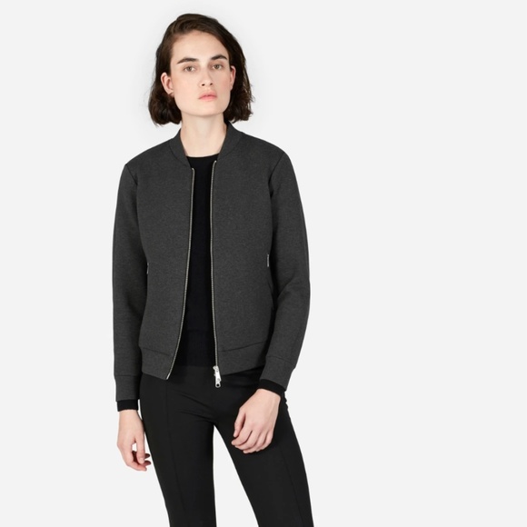 Everlane Jackets & Blazers - EVERLANE Street Fleece Bomber Jacket in Charcoal